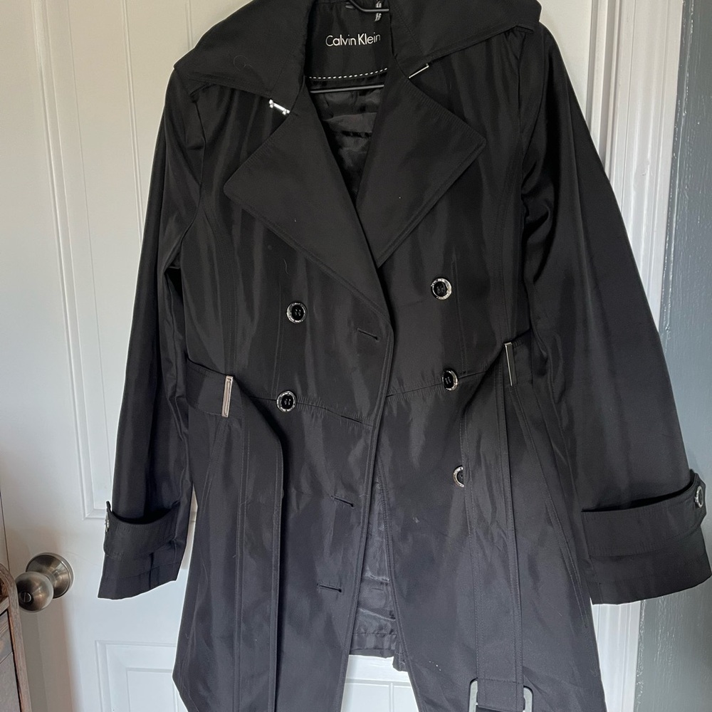 Calvin Klein Women's Classic Black Trench Coat